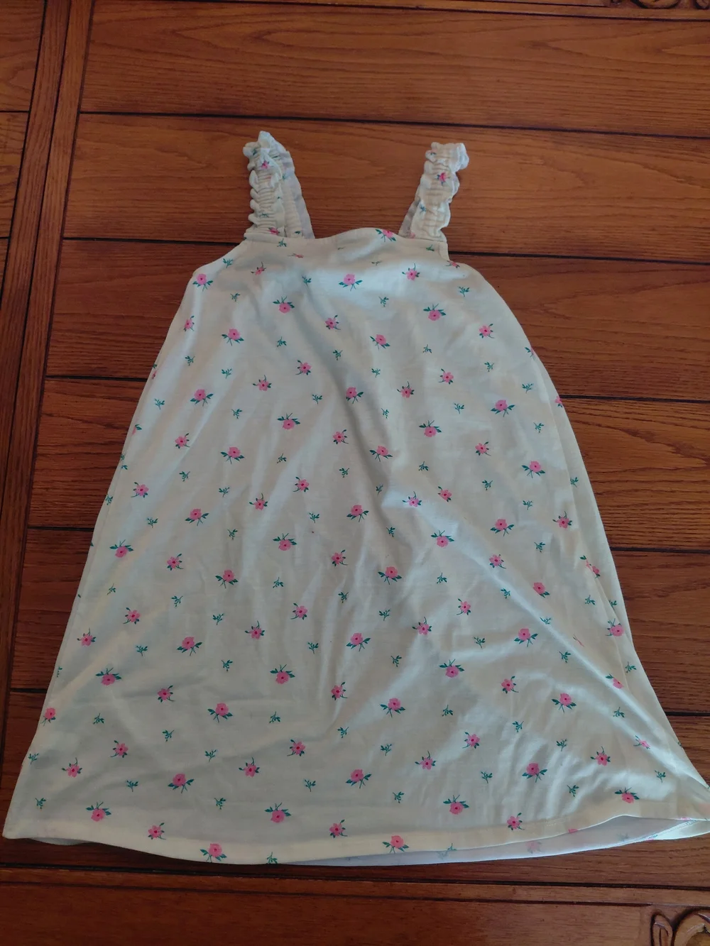 Old Navy Light Blue Girls' Floral Nightgown with Pink Roses